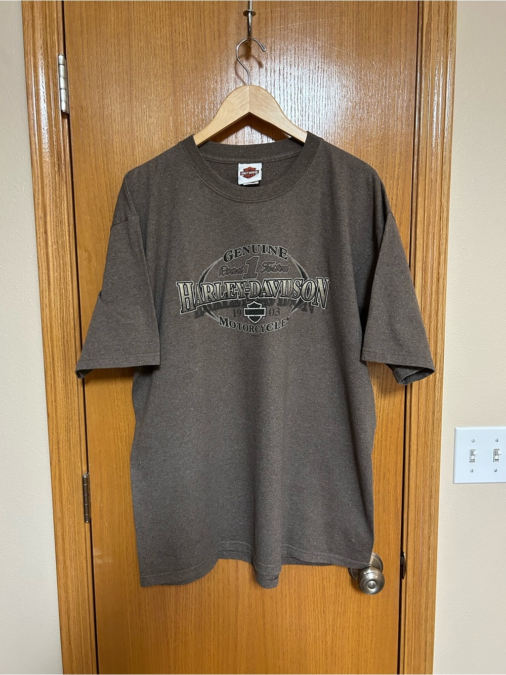 Harley-Davidson Brown Short Sleeve Graphic Tee